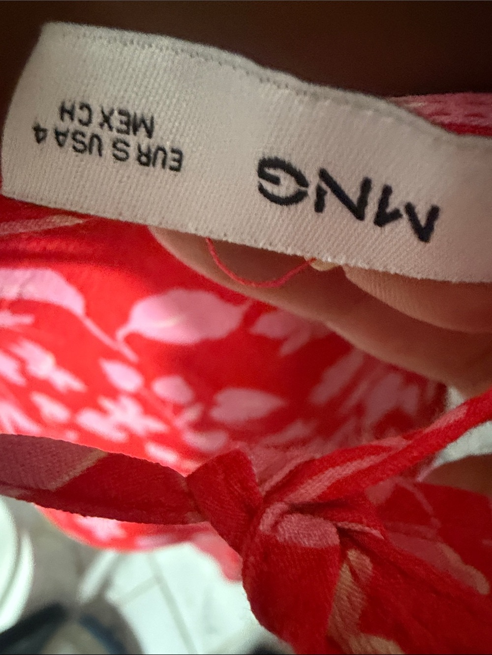 MNG (Mango) Red & Pink Floral Sundress☑️ - Picture 9 of 9